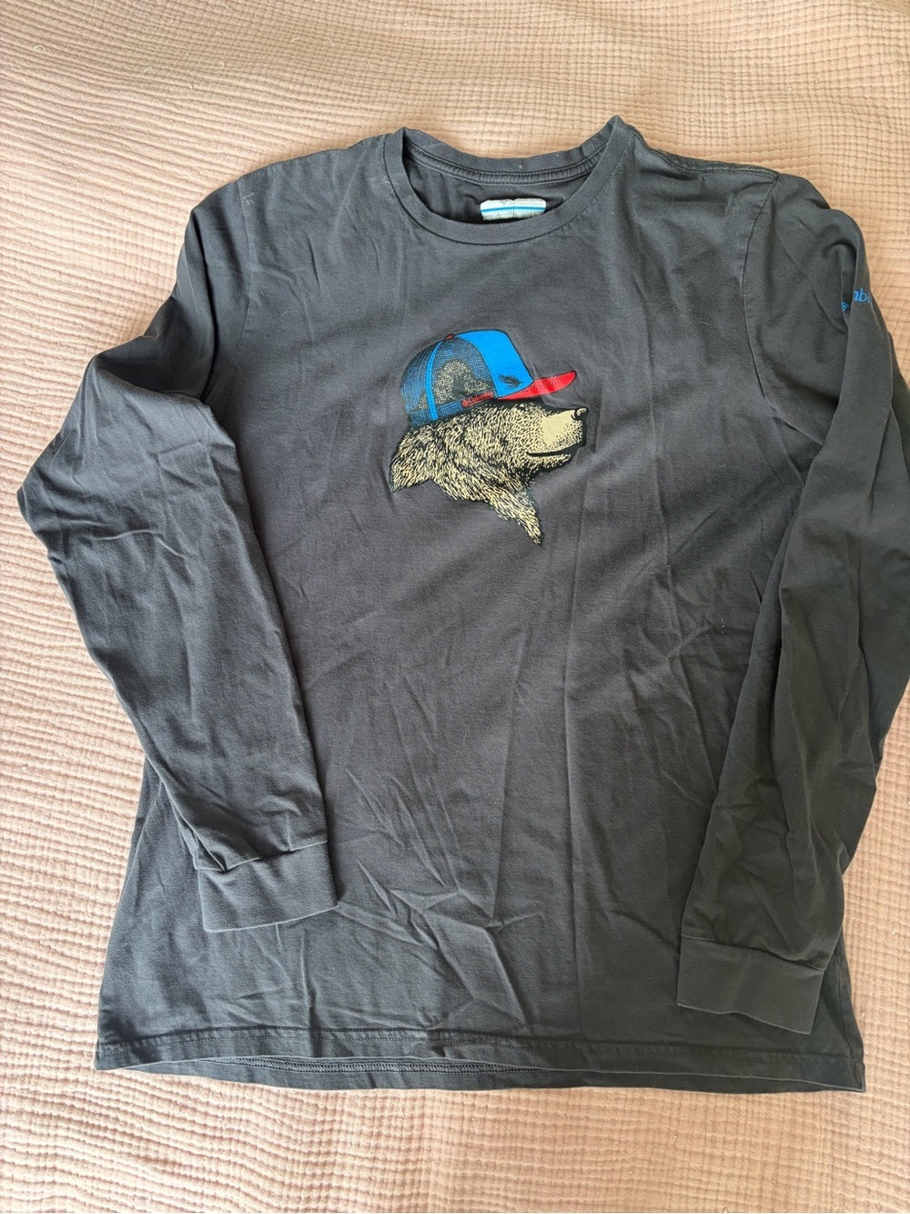 Columbia Unisex Long Sleeve Charcoal Cotton Longsleeve Graphic Tee, L - Picture 10 of 10